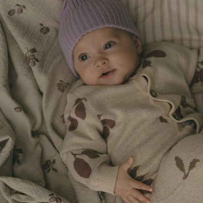 Knitted cardigan baby Prune - beige