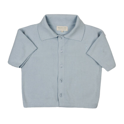 Two You Label - knitted polo - sky blue