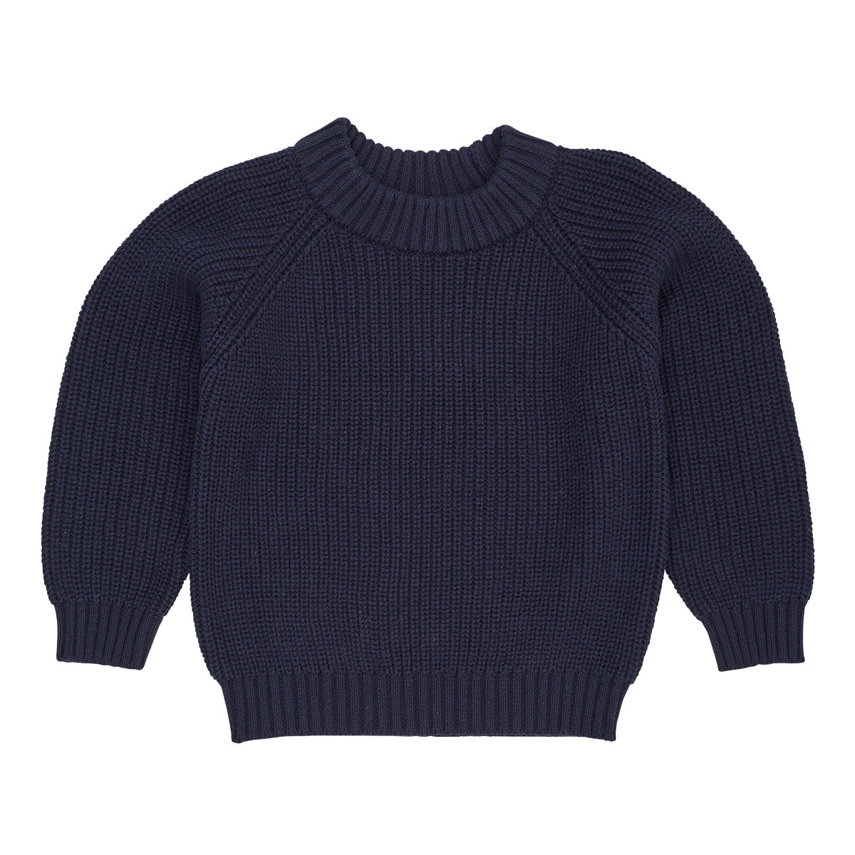 Knitted classic rib jumper - navy