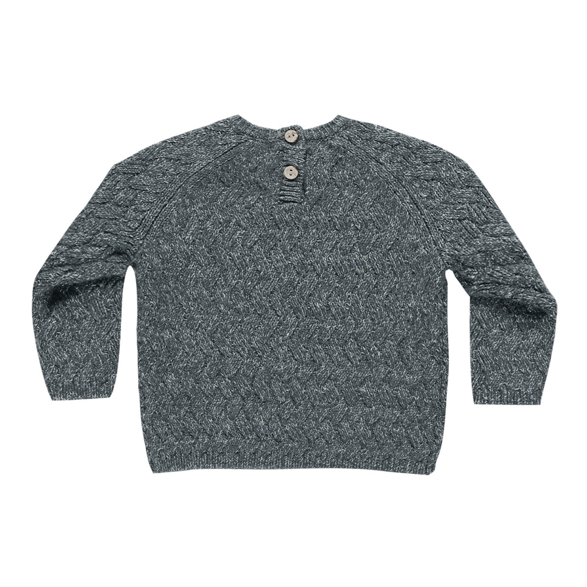 Knitted sweater ~ heathered indigo