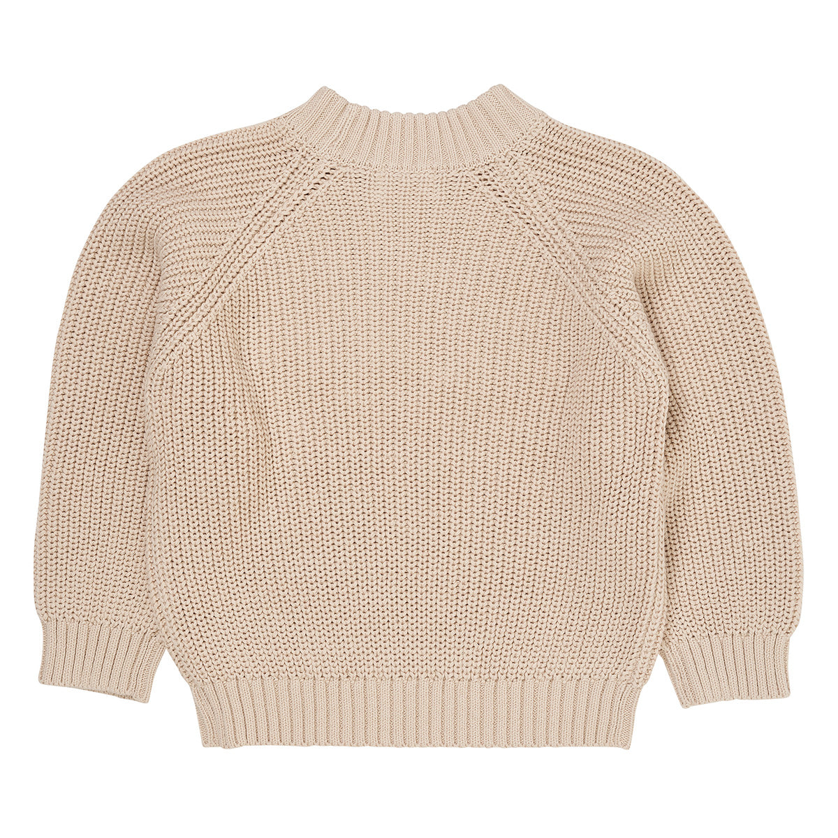 Knitted classic rib jumper - beige