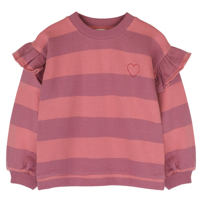 Labo - sweater Laella - rose salmon stripe