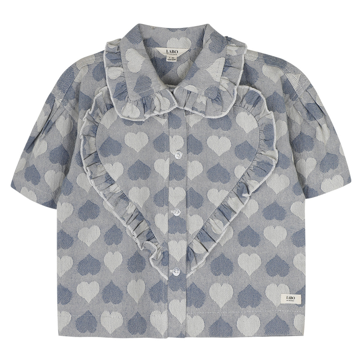Labo - denim heart blouse Laila - blue light