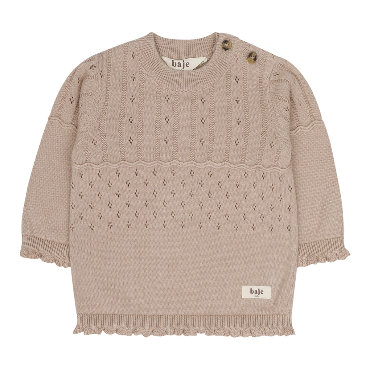 Baje Studio - knitted top Larrau - rose cafe