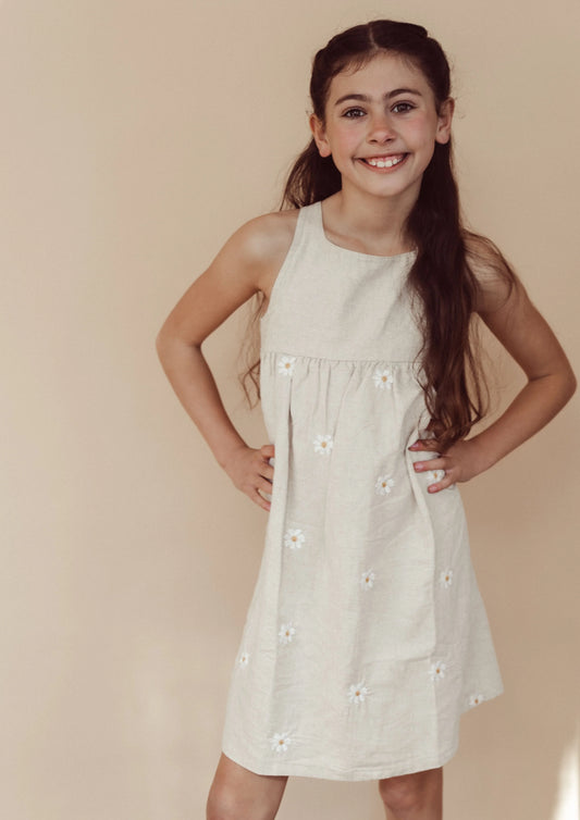 Two You Label - linen dress Leah embroidery flower - beach