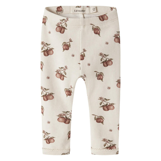 Lil'Atelier - slim fit legging apple - turtledove/maple syrup