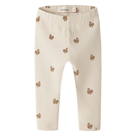 Lil'Atelier - slim fit legging squirrel - turtledove