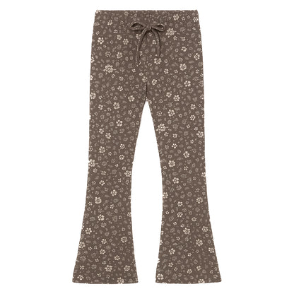 Two You Label - flared legging Lilly flower - brown