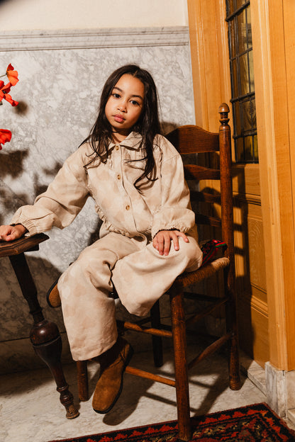 Labo - pants Liona - taupe hearts