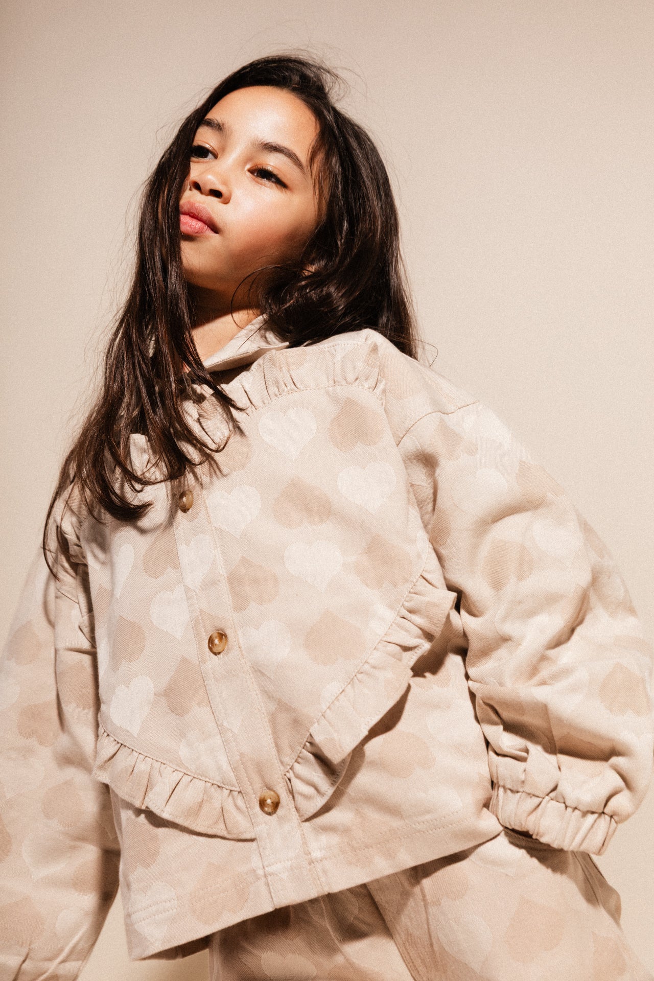 Labo - blouse Leina - taupe hearts