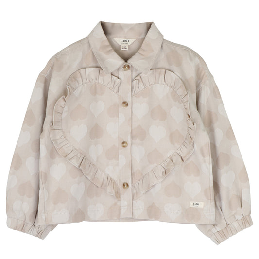 Labo - blouse Leina - taupe hearts