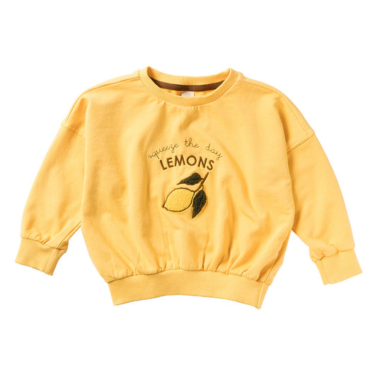 Salted Stories - oversized sweater - Lemons geel