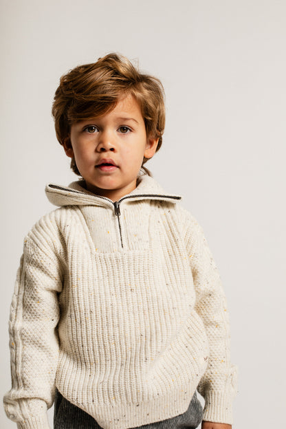 Baje Studio - knitted sweater Lenn - sand desert multicolor