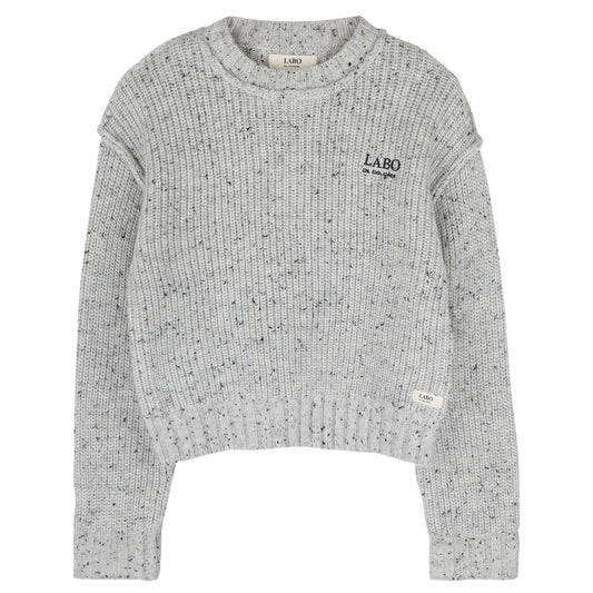 Labo - knit sweater Lennart - grey melange