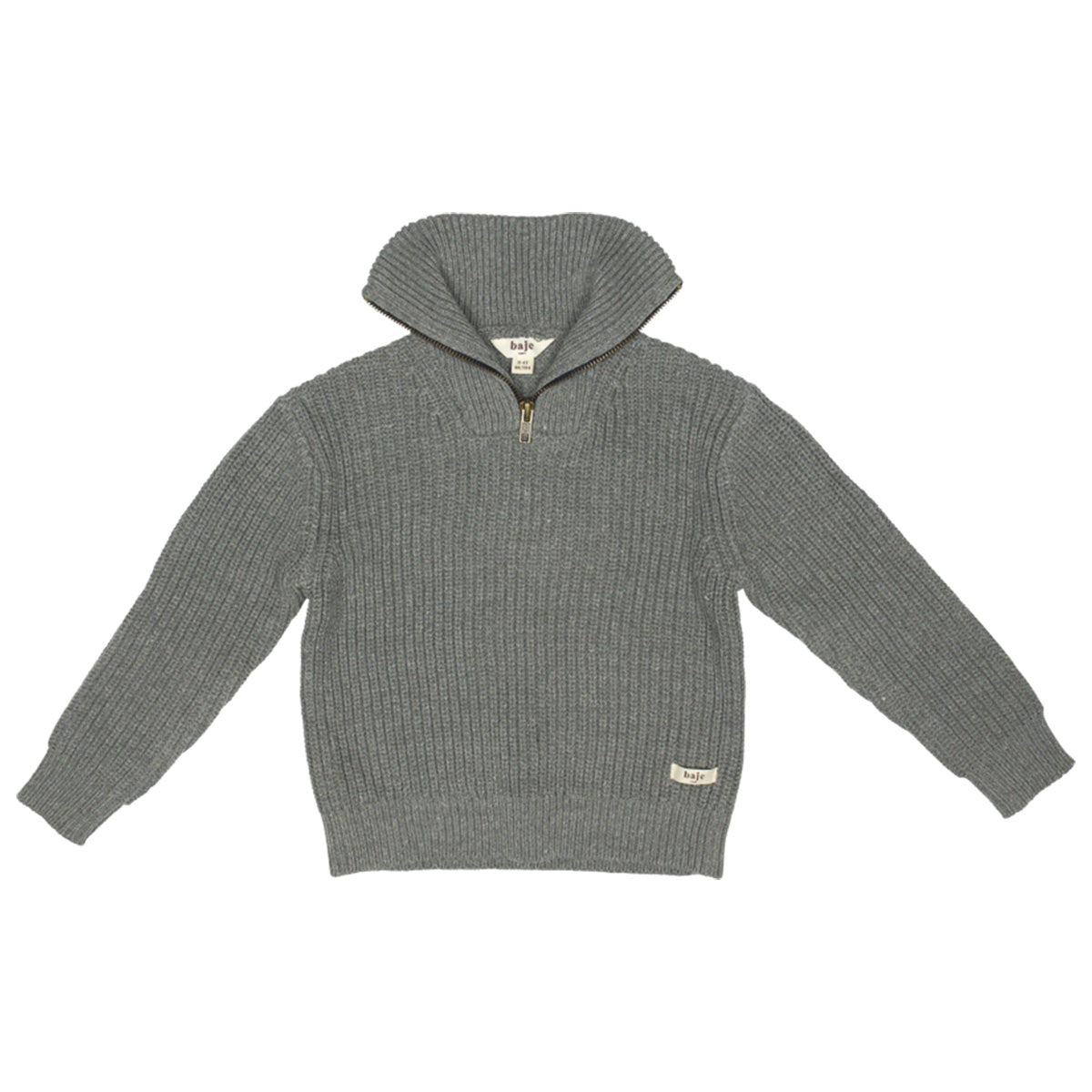 Knitted zipper pullover Lennox ~ dark grey