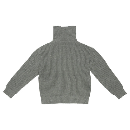 Knitted zipper pullover Lennox ~ dark grey