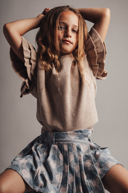 Labo - denim heart skirt Lenthe - blue light