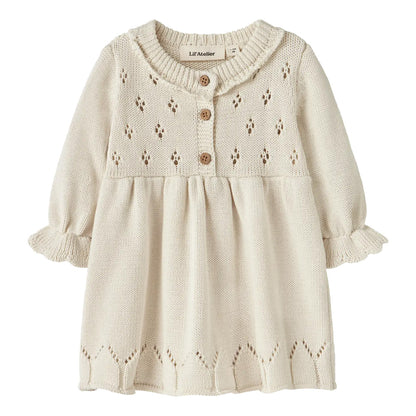 Lil'Atelier - knit dress Lia baby - turtledove offwhite