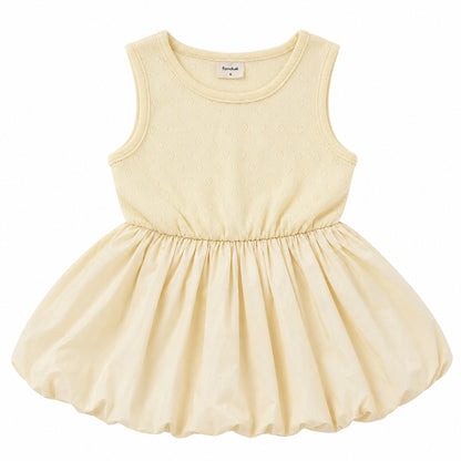 Korean Brands - balloon dress - butter yellow