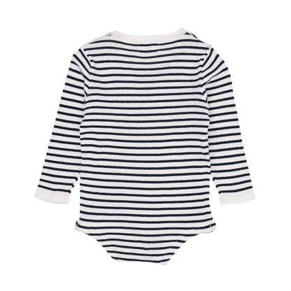 Light knitted stripe body - navy