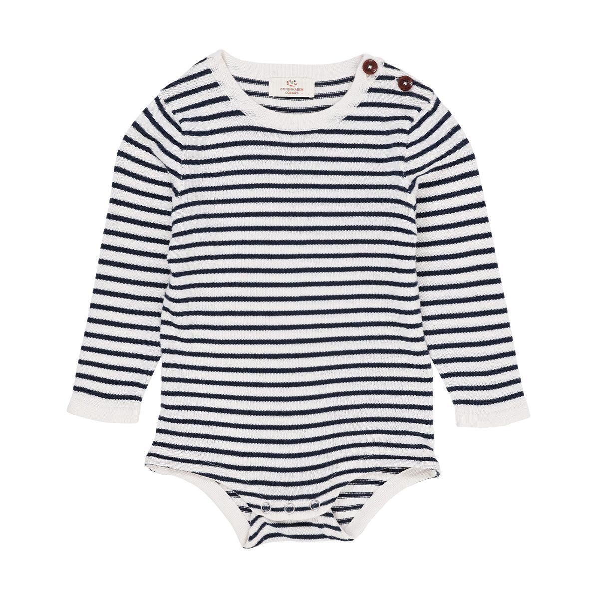 Light knitted stripe body - navy