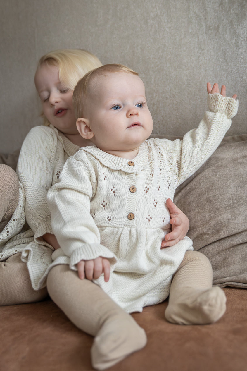 Lil'Atelier - knit dress Lia baby - turtledove offwhite