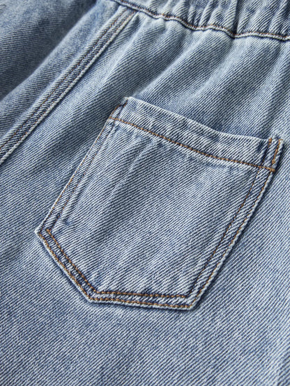 Lil'Atelier - wide jeans - medium blue denim