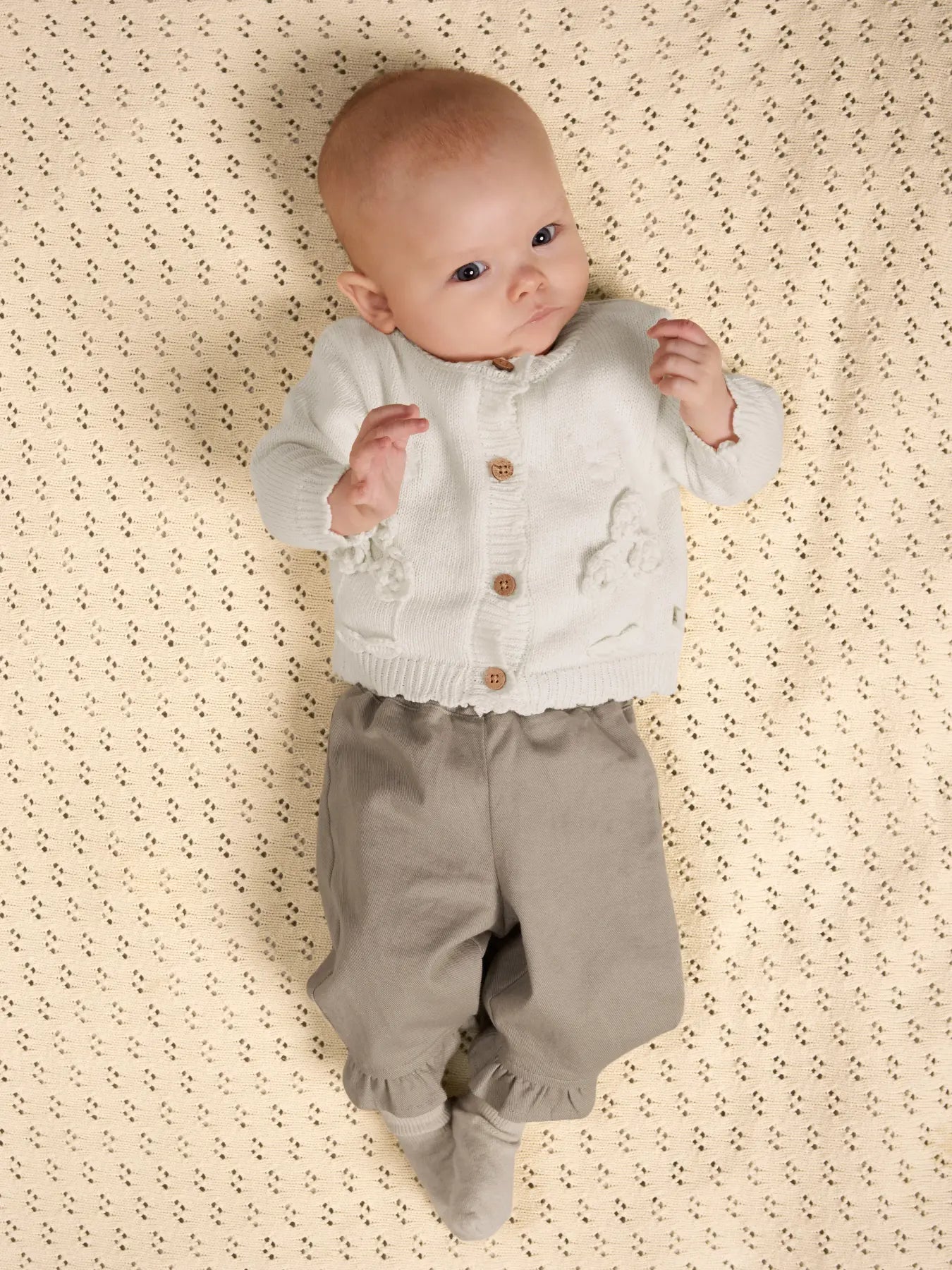 Lil'Atelier - wide leg twill pants baby - oxford tan
