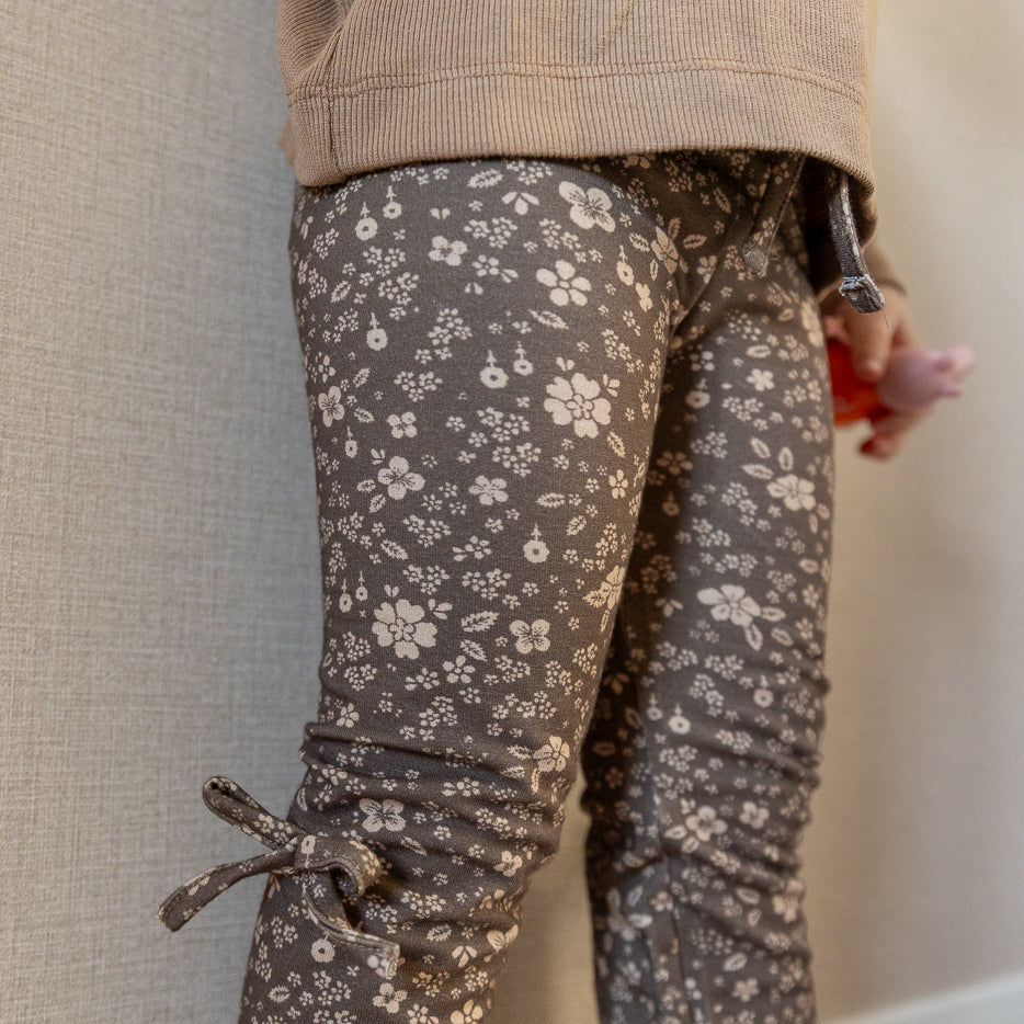 Two You Label - skinny legging Lilly flower - brown