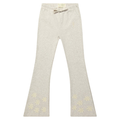 Two You Label - flared legging Lilly embroidery flower - oat