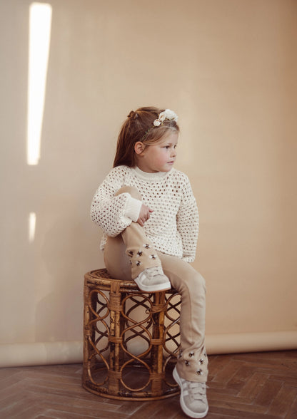 Flare legging Lilly embroidery bee - honey