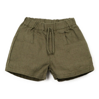 Play Up - linen shorts - green