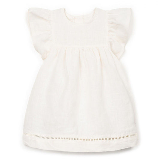 Play Up - linen dress - bio resin offwhite