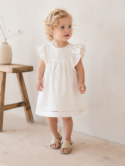 Play Up - linen dress - bio resin offwhite