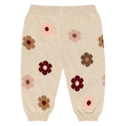 Hust & Claire - pants Lisa - beige melange flower