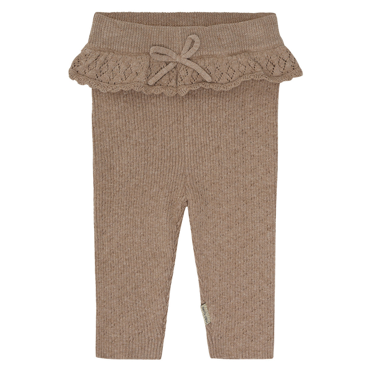Hust & Claire - knit pants ruches - biscuit