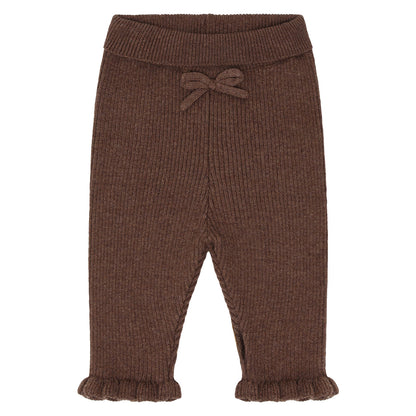 Hust & Claire - knit rib pants Lisa - toffee melange