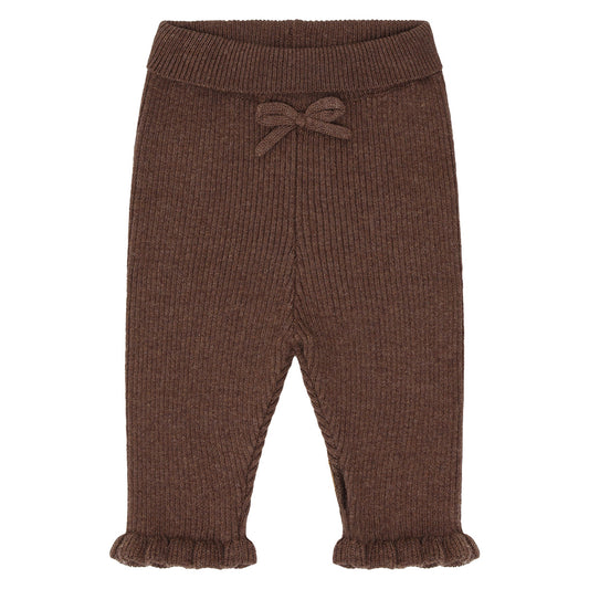 Hust & Claire - knit rib pants Lisa - toffee melange