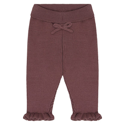 Hust & Claire - knit rib pants Lisa - plum