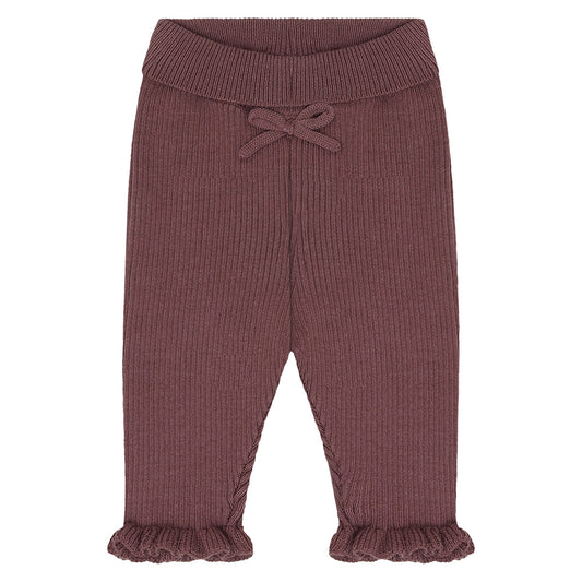Hust & Claire - knit rib pants Lisa - plum