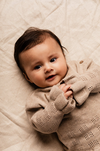 Baje Studio - knitted sweater Livres - sand desert multicolor