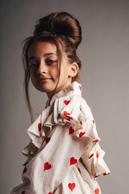 Labo - heart blouse Loe - offwhite