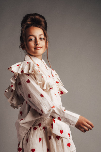 Labo - heart blouse Loe - offwhite