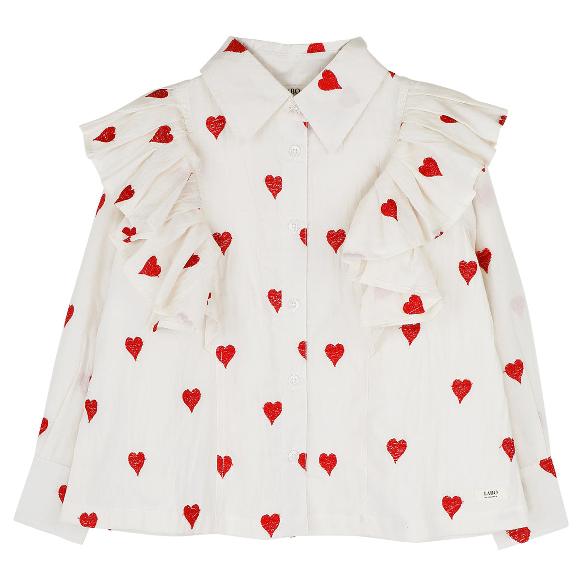 Labo - heart blouse Loe - offwhite