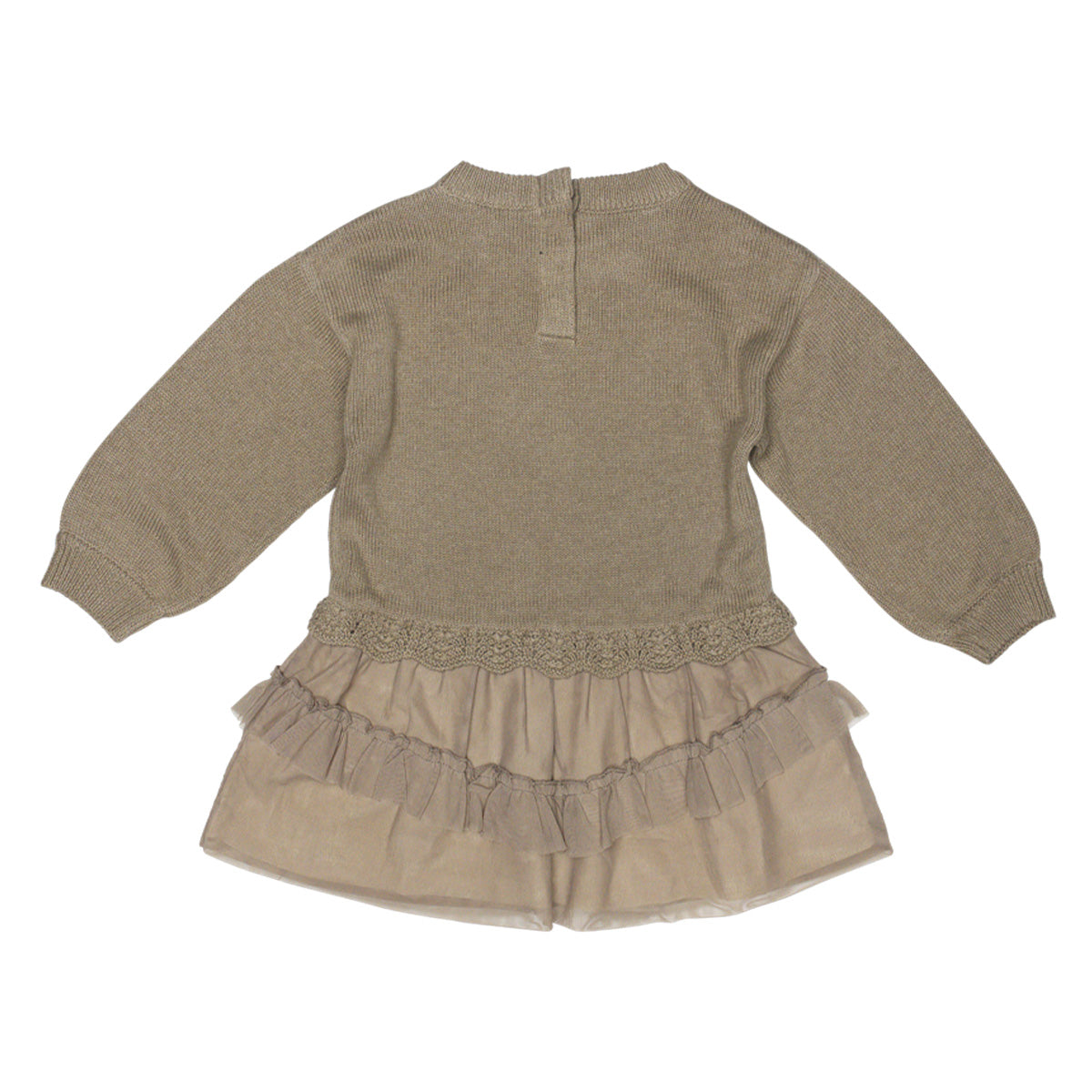 Knitted tule dress London ~ taupe