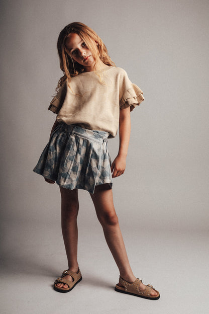 Labo - knitted top Louise - taupe melange