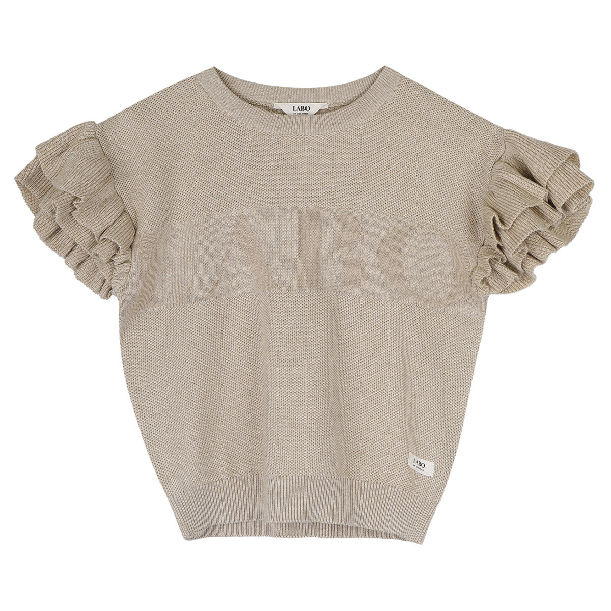 Labo - knitted top Louise - taupe melange