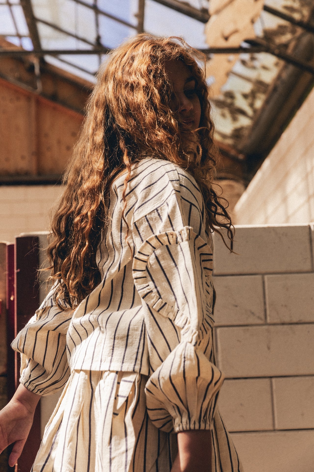 Labo - blouse Lovee - lavender grey stripe