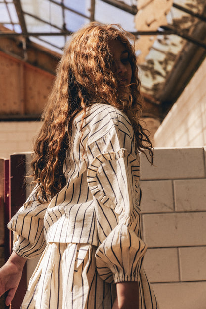 Labo - blouse Lovee - lavender grey stripe