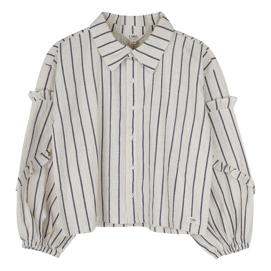 Labo - blouse Lovee - lavender grey stripe